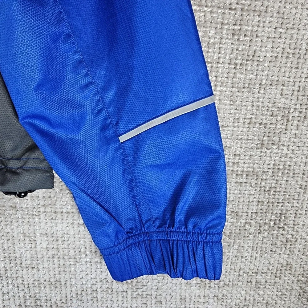 Novara Conversion Cycling Jacket to Vest Mens L Blue Zip Off‎ Sleeve Reflective